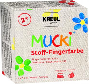 MUCKI Stoff-Fingerfarbe, 4er-Set